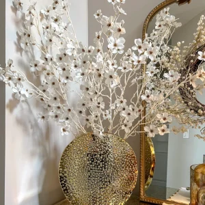 Inspire Me! Home Decor Studded Gold Round Vase