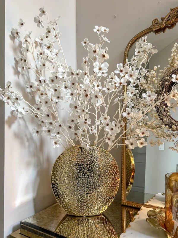 Inspire Me! Home Decor Studded Gold Round Vase