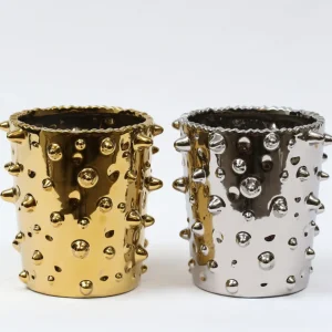 Inspire Me! Home Decor Studded Vase (2 Colors) Gold