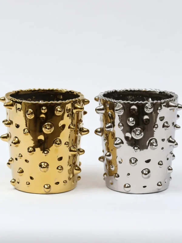 Inspire Me! Home Decor Studded Vase (2 Colors) Gold