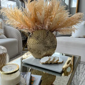 Inspire Me! Home Decor Studded Gold Round Vase