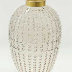 Inspire Me! Home Decor Studded Amber Glass Vase Wtih Gold Rim