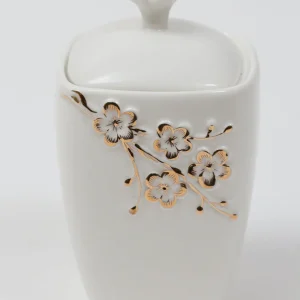 Inspire Me! Home Decor Tea Set With Gold Floral Design (3 Items Sold Separately)