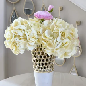 Inspire Me! Home Decor Textured Design Vase With White Marble Base (2 Colors) “From Pops Of Color Home Collection”