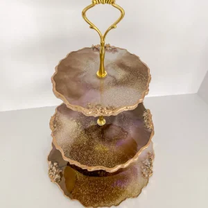 Inspire Me! Home Decor 3-Tiered Resin Cake Stand