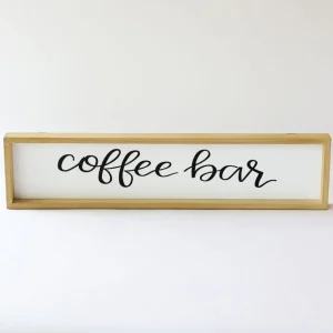 Inspire Me! Home Decor WALL ART & MIRRORS Coffee Bar Wood Sign