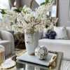 Inspire Me! Home Decor White & Gold Flower Vase