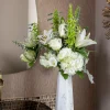 Inspire Me! Home Decor White And Silver Marble Design Vase ” From Pops Of Color Home Collection”