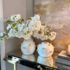 Inspire Me! Home Decor White & Gold Studded Metal Vases (2 Sizes)