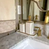 Inspire Me! Home Decor White & Gold Beaded Vanity Collection (3 Items) Each Sold Individually