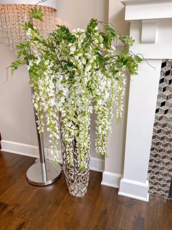 Inspire Me! Home Decor White Japanese Wisteria Stem