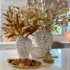 Inspire Me! Home Decor White Leaf Pattern Ginger Jar (2 Sizes)