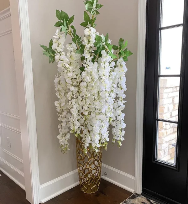 Inspire Me! Home Decor White Wisteria Stem Floral Stems