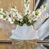 Inspire Me! Home Decor White And Gold Star Dimensional Vase