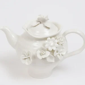 Inspire Me! Home Decor White Floral Tea Set (3 Items) Each Sold Individually KITCHEN