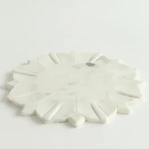 Inspire Me! Home Decor White Marble Lotus Board