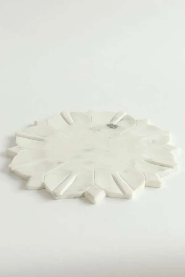 Inspire Me! Home Decor White Marble Lotus Board