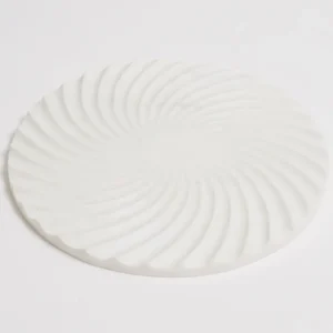 Inspire Me! Home Decor White Marble Spiral Shaped Board