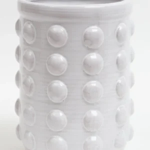 Inspire Me! Home Decor White Beaded Utensil Crock