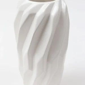 Inspire Me! Home Decor White Wavy Design Vase ” From Pops Of Color Home Collection”