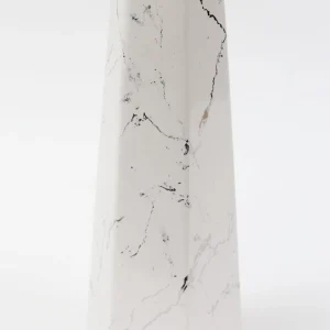 Inspire Me! Home Decor White And Silver Marble Design Vase ” From Pops Of Color Home Collection”