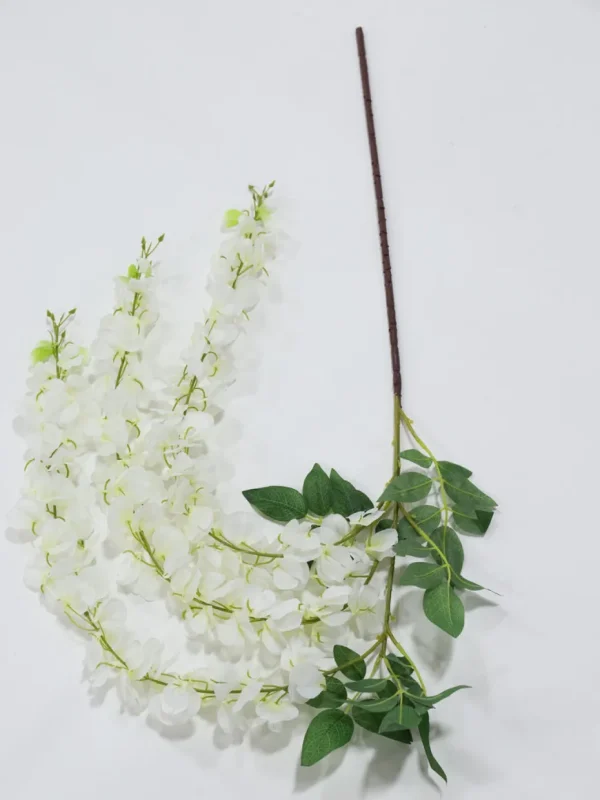 Inspire Me! Home Decor White Wisteria Stem Floral Stems