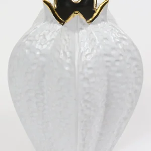 Inspire Me! Home Decor White Pomegranate Vase With Gold Trim (2 Sizes)