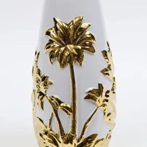 Inspire Me! Home Decor White Porcelain Vase With Gold Tree Design