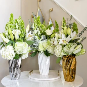 Inspire Me! Home Decor White Wavy Design Vase ” From Pops Of Color Home Collection”