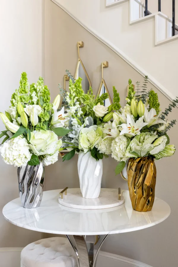 Inspire Me! Home Decor White Wavy Design Vase ” From Pops Of Color Home Collection”