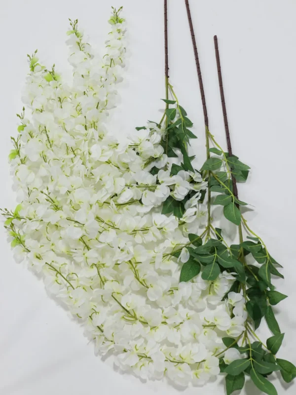 Inspire Me! Home Decor White Wisteria Stem Floral Stems