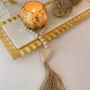 Inspire Me! Home Decor Wooden Beaded Tassel With Heart Pendant