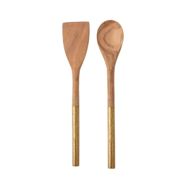 Inspire Me! Home Decor Wood Servers W/ Gold Metal Handles